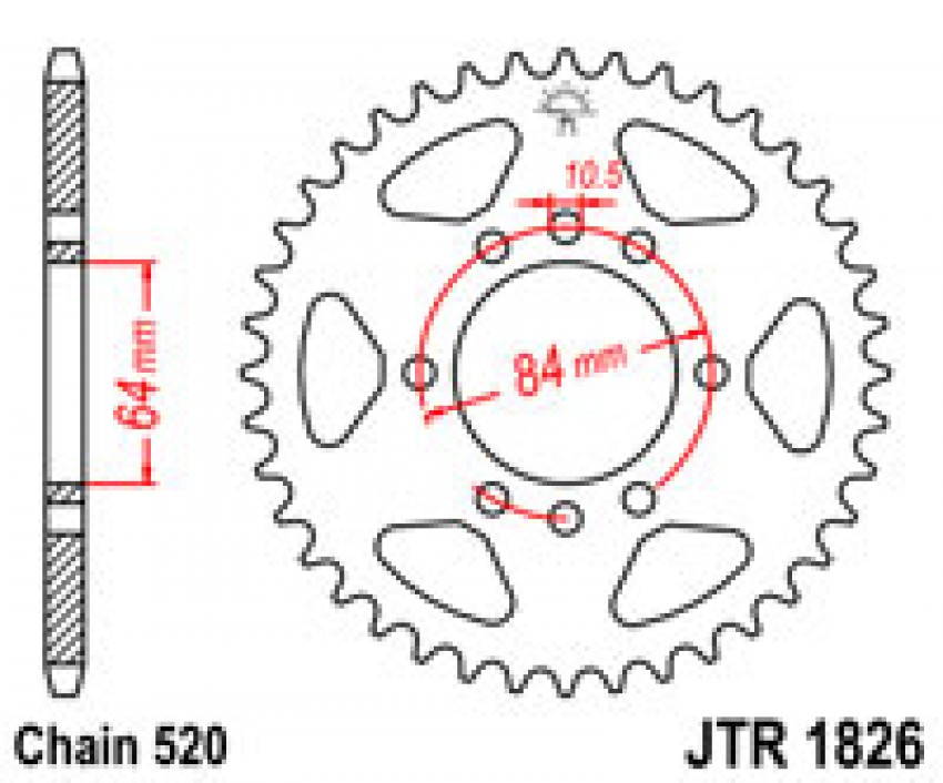 Зірка передня JT JTR1826.40